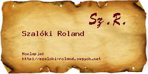 Szalóki Roland névjegykártya